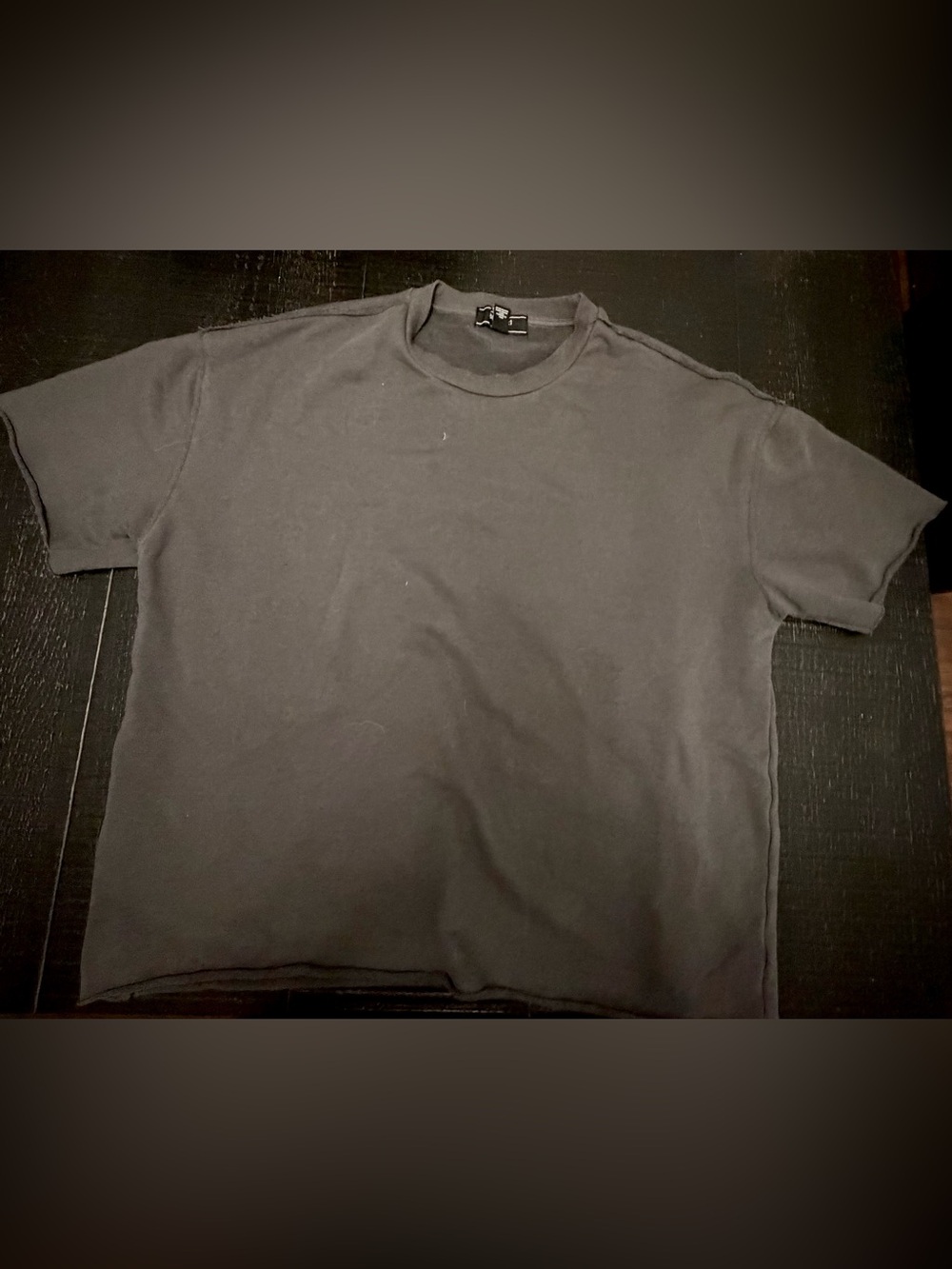 Forever 21 Men's Short Sleeve Crew Neck Shirt - Dark Grey